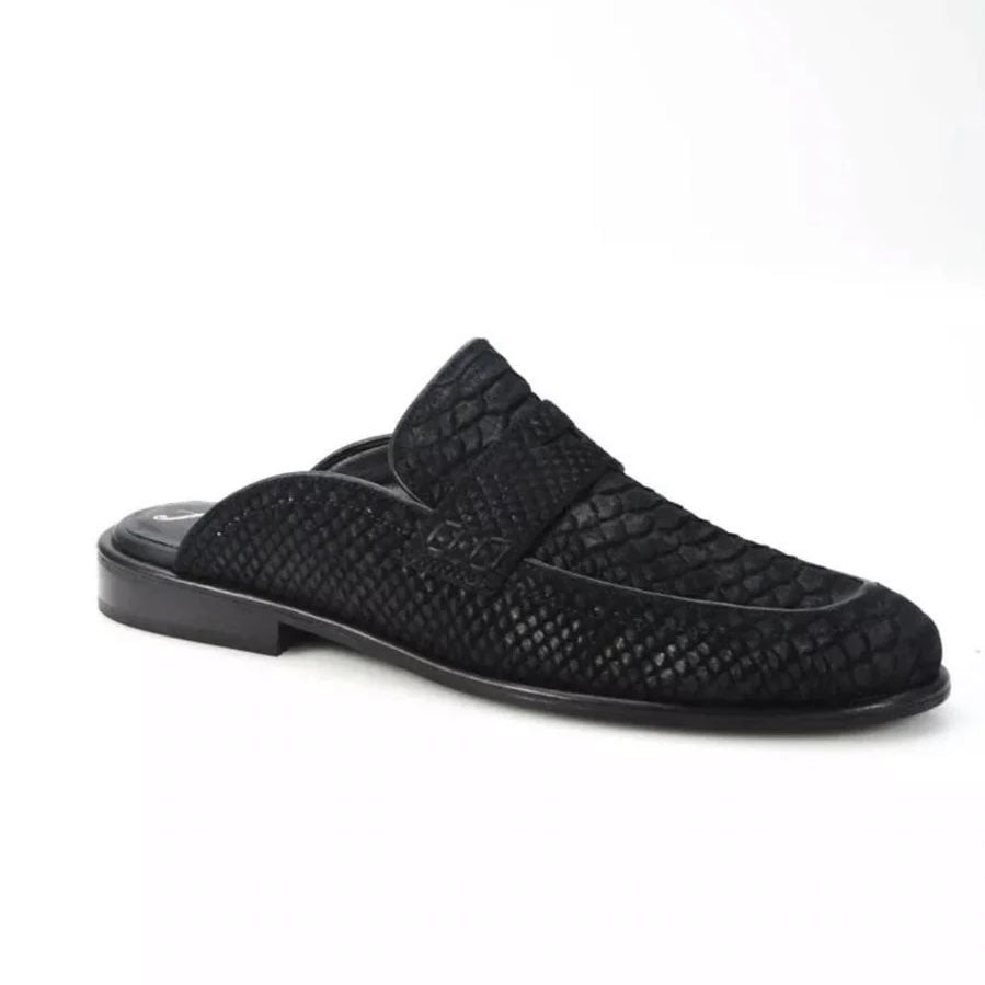 110 Free People black leather penny loafer