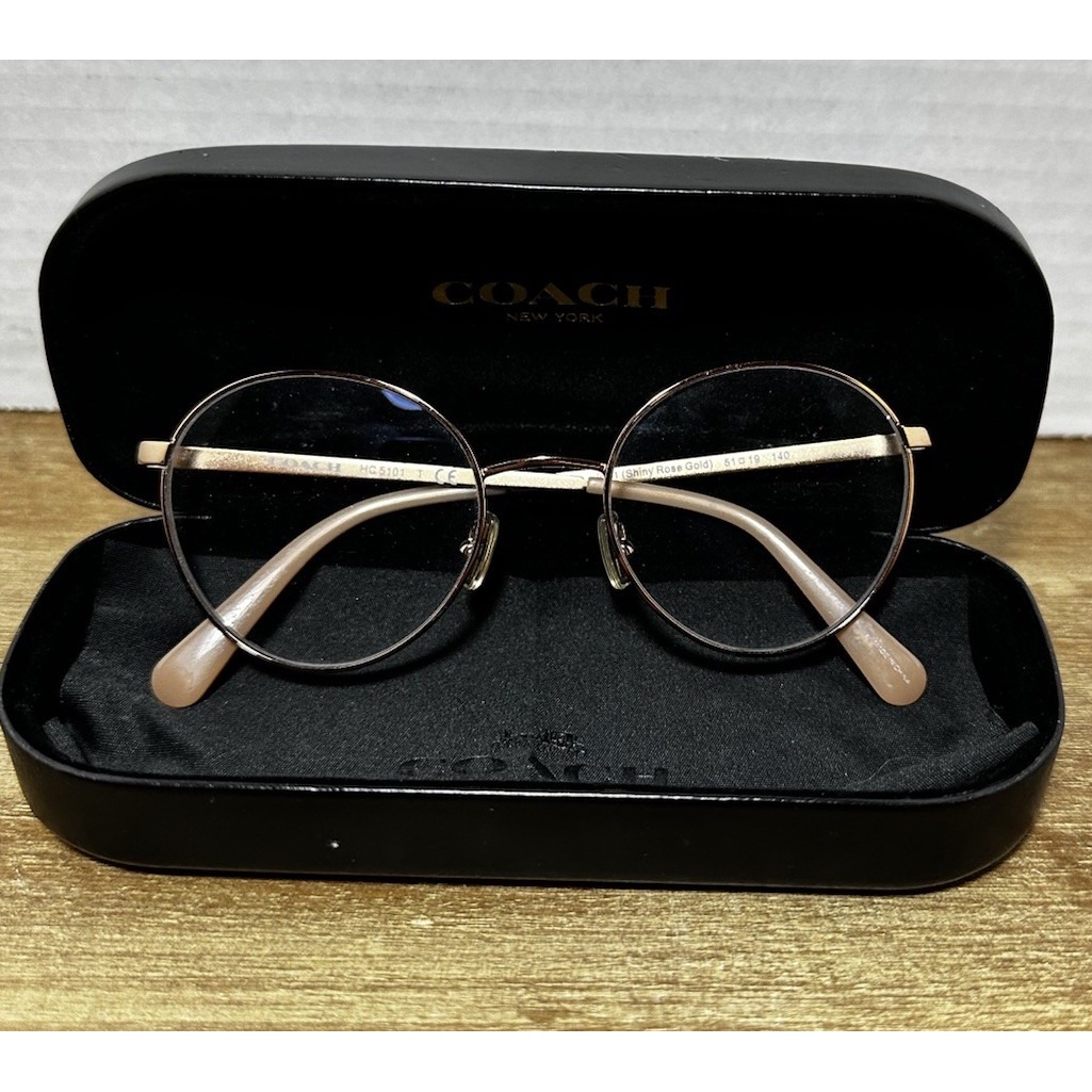 COACH HC 5101 9331 SHINY ROSE GOLD 51/19-140 ROUND EYEGLASSES FRAME 2925