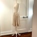 Handmade vintage cotton neutral floral square dancing skirt