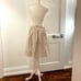 Handmade vintage cotton neutral floral square dancing skirt
