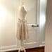 Handmade vintage cotton neutral floral square dancing skirt