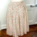 Handmade vintage cotton neutral floral square dancing skirt