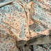Handmade vintage cotton neutral floral square dancing skirt
