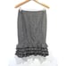 Anthropologie Etcetera Gray Wool Silk Ruffled Knee Length Skirt Size 2