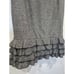 Anthropologie Etcetera Gray Wool Silk Ruffled Knee Length Skirt Size 2