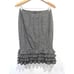 Anthropologie Etcetera Gray Wool Silk Ruffled Knee Length Skirt Size 2