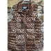 Women’s Lands’ End Down Puffer Vest Leopard Full Zip Comfy Outdoors Size Medium