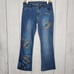 Seventh Avenue Fashions Embroidered & Beaded Floral Jeans, size 7/8