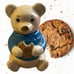 VTG 11” blue sweater country home cookie bear treat jar usa california