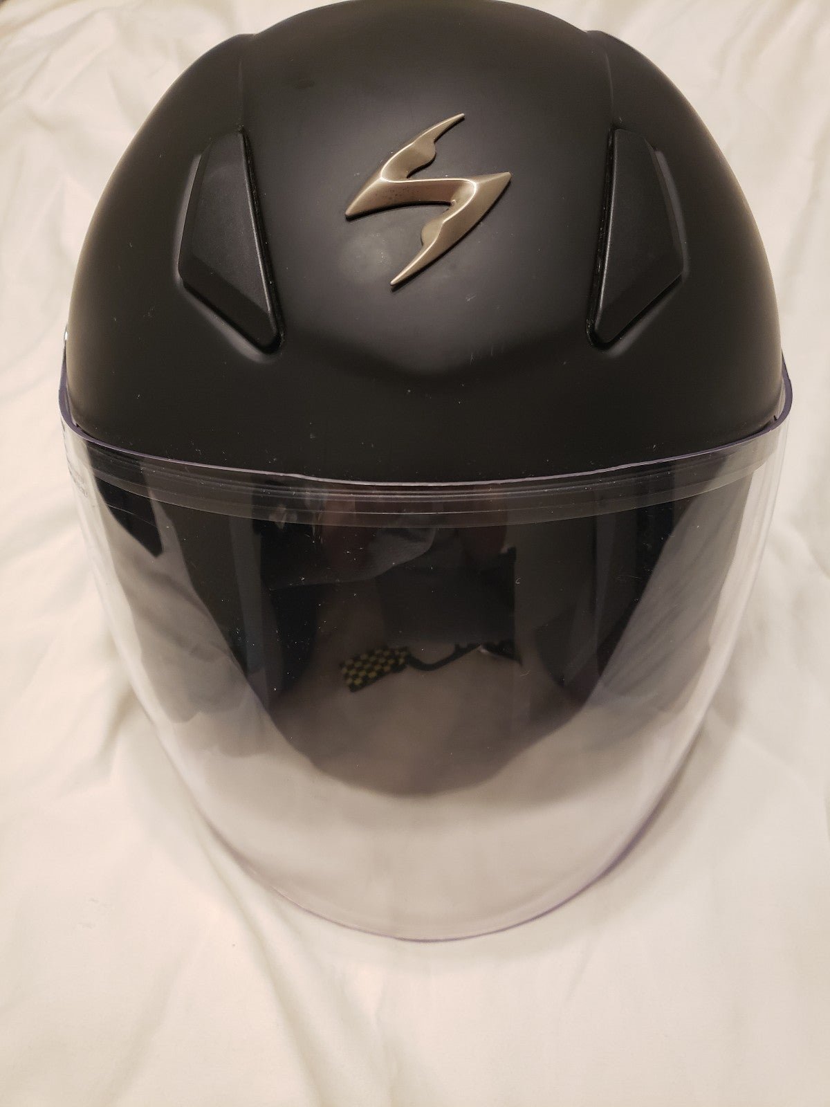 Scorpion EXO-200 Black Matte Open Face Motorcycle Helmet Size M SNELL M2005 DOT