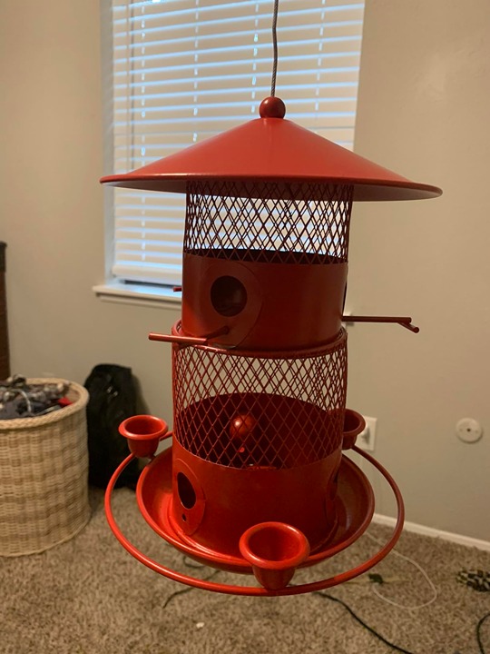VECELO Bird Feeders for Outdoors - Hanging, Large Capacity, 4 Water Cups & 6 Fee