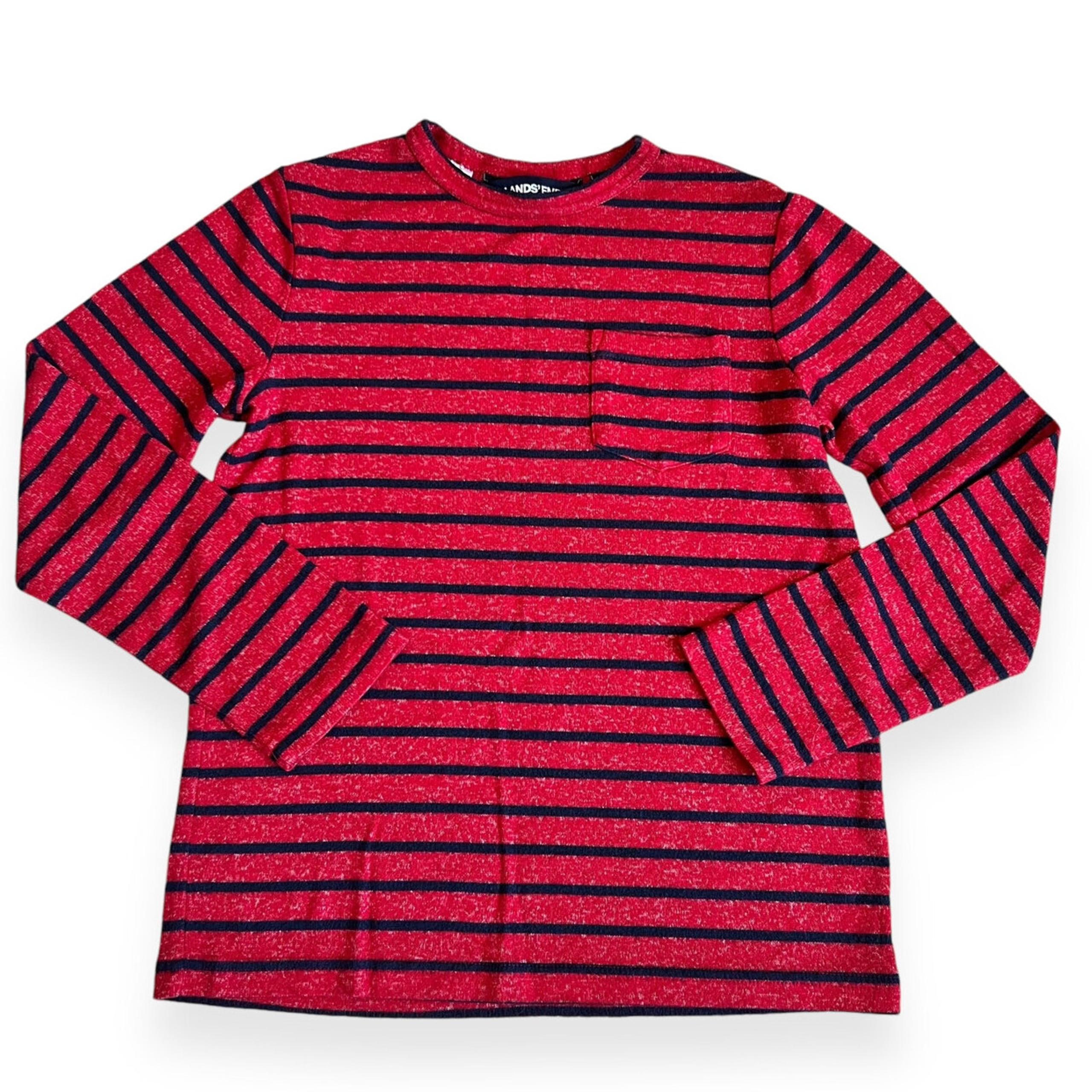 Lands End Red/Blue Striped Tee