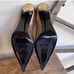 STUART WEITZMAN Classic Gold Leather Stiletto Pumps Metal Heels Woman’s 8M Spain