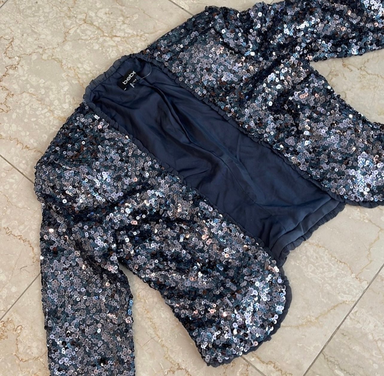 BEBE Sequence Grey Jacket Size 4