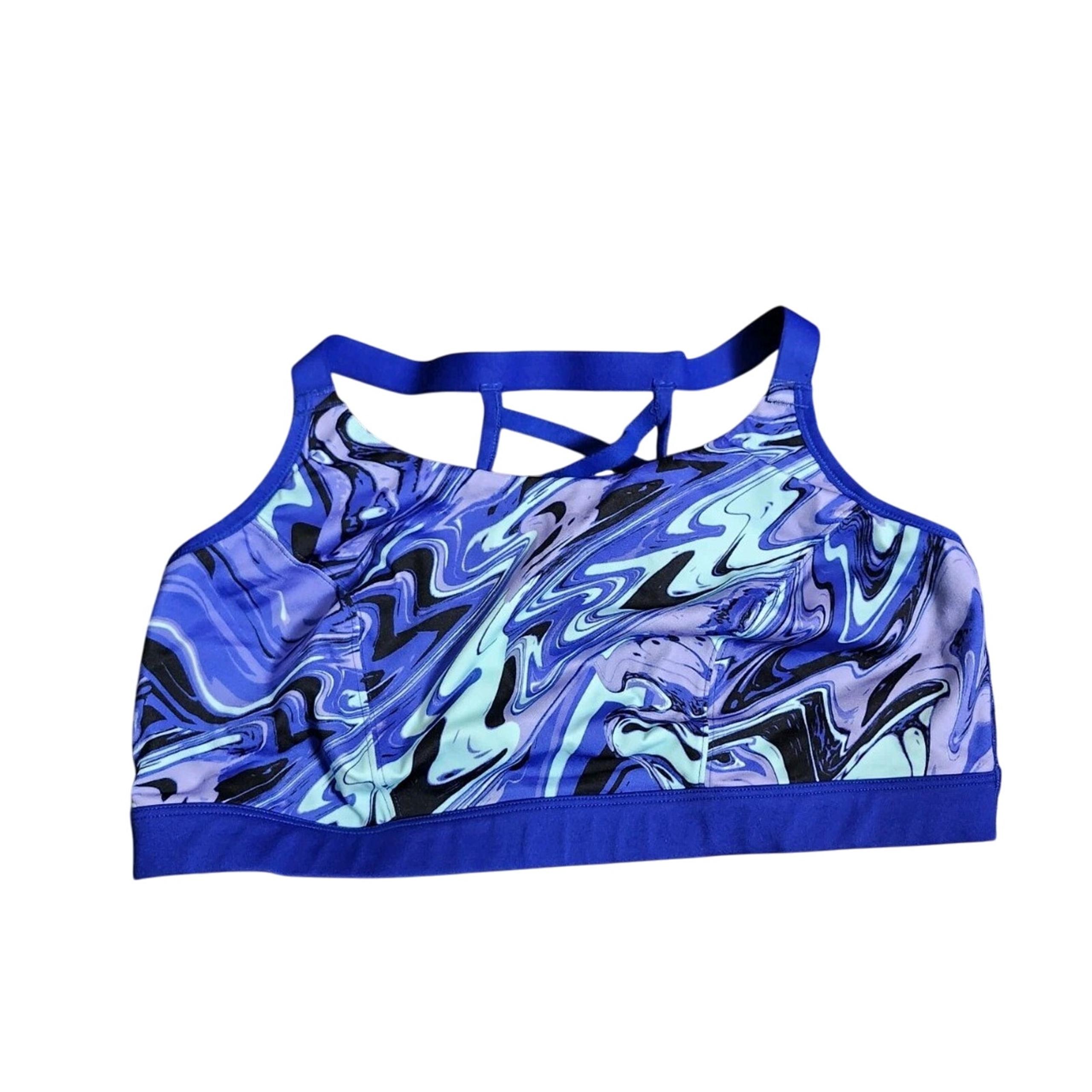 Lane Bryant Livi Active Sports Bra Plus Size 20 Blue Low Impact Wicking