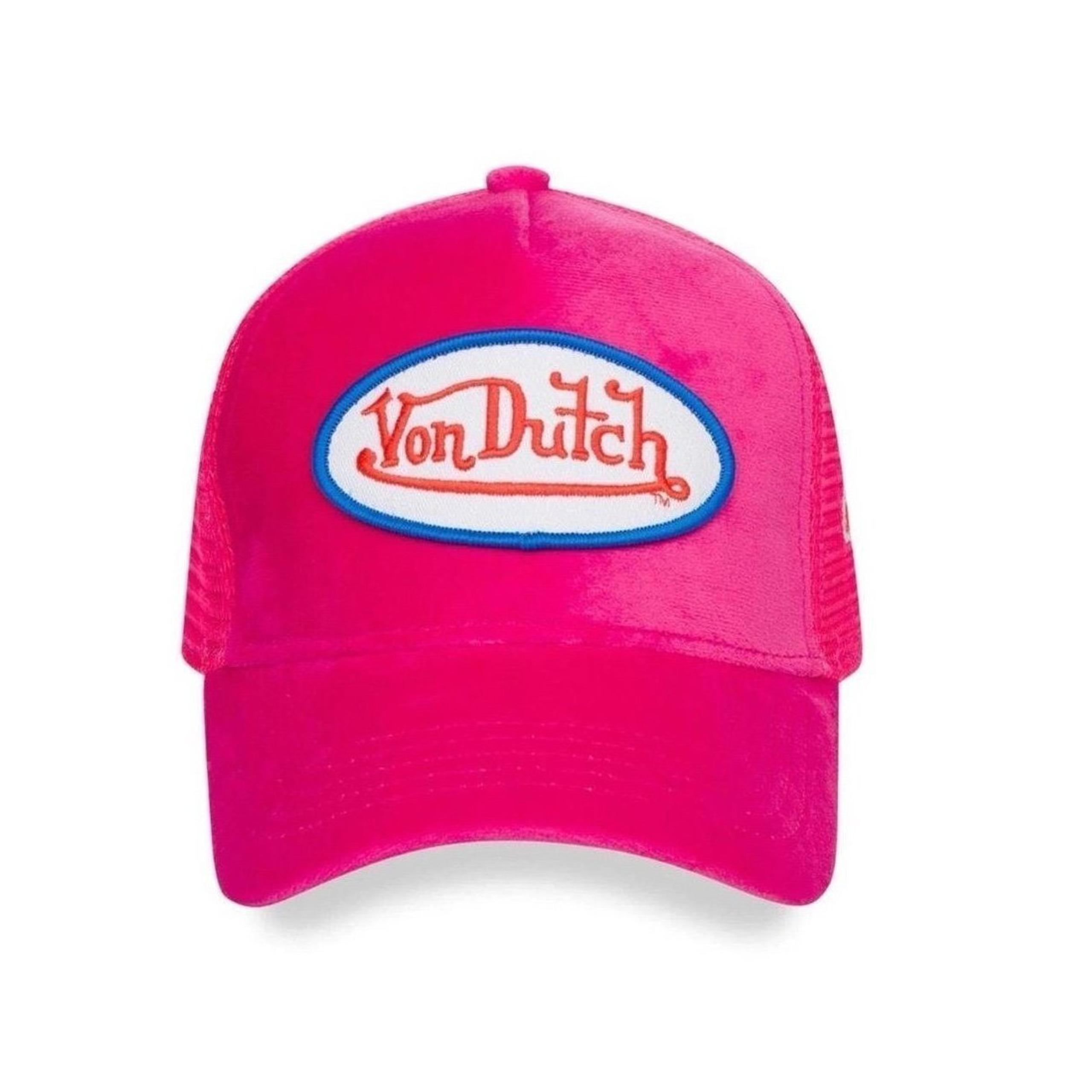 Von Dutch Hot Pink Hollywood Velvet Trucker Hat