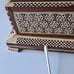 Vintage Egyptian Mother of Pearl Cigarette Case Décor in laid Wooden Musical Box