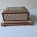 Vintage Egyptian Mother of Pearl Cigarette Case Décor in laid Wooden Musical Box