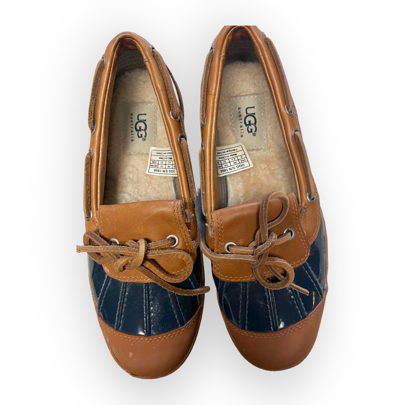 UGG Women's Blue Haylie Pure Lined Boat Shoe Sz 6 orig price 98.00