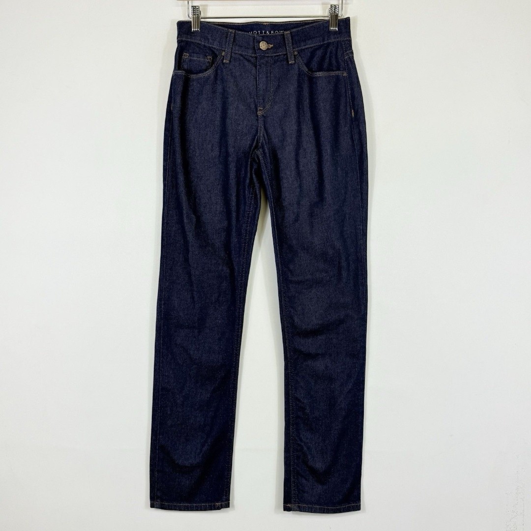 Mott & Bow Boyfriend Medium Wash Mid Rise Denim Jeans Women's Size 26 x 30