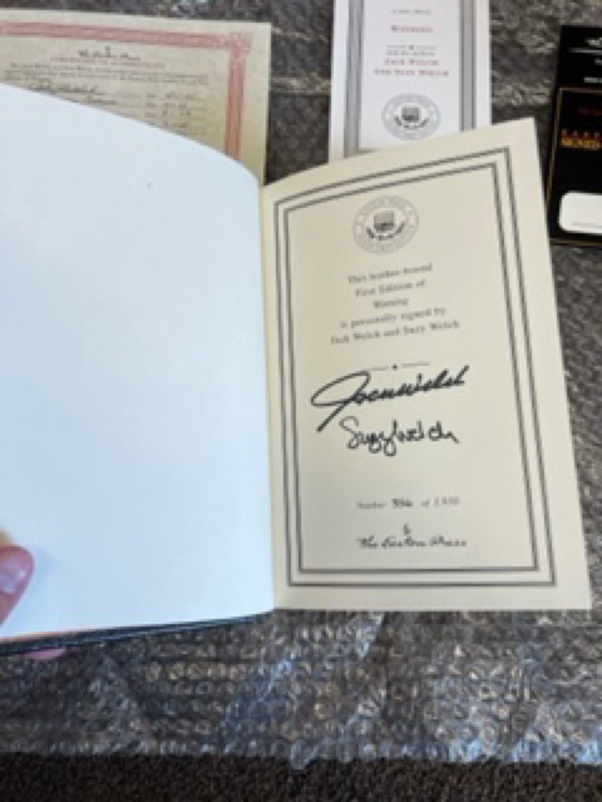 WINNING Signed First Edition Jack Welch with Suzy Welch #356 + COA