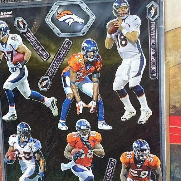 NEW DENVER BRONCOS FATHEAD NFL TEAM SET REMOVABLE VINYL DECAL STICKERS