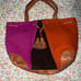 Kate Spade Coal Devon Purse Orange Pink Brown Wool Blend Leather Tote Purse Bag