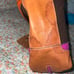 Kate Spade Coal Devon Purse Orange Pink Brown Wool Blend Leather Tote Purse Bag