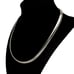 Vintage Italy Sterling Silver 925 7mm Omega Necklace 18
