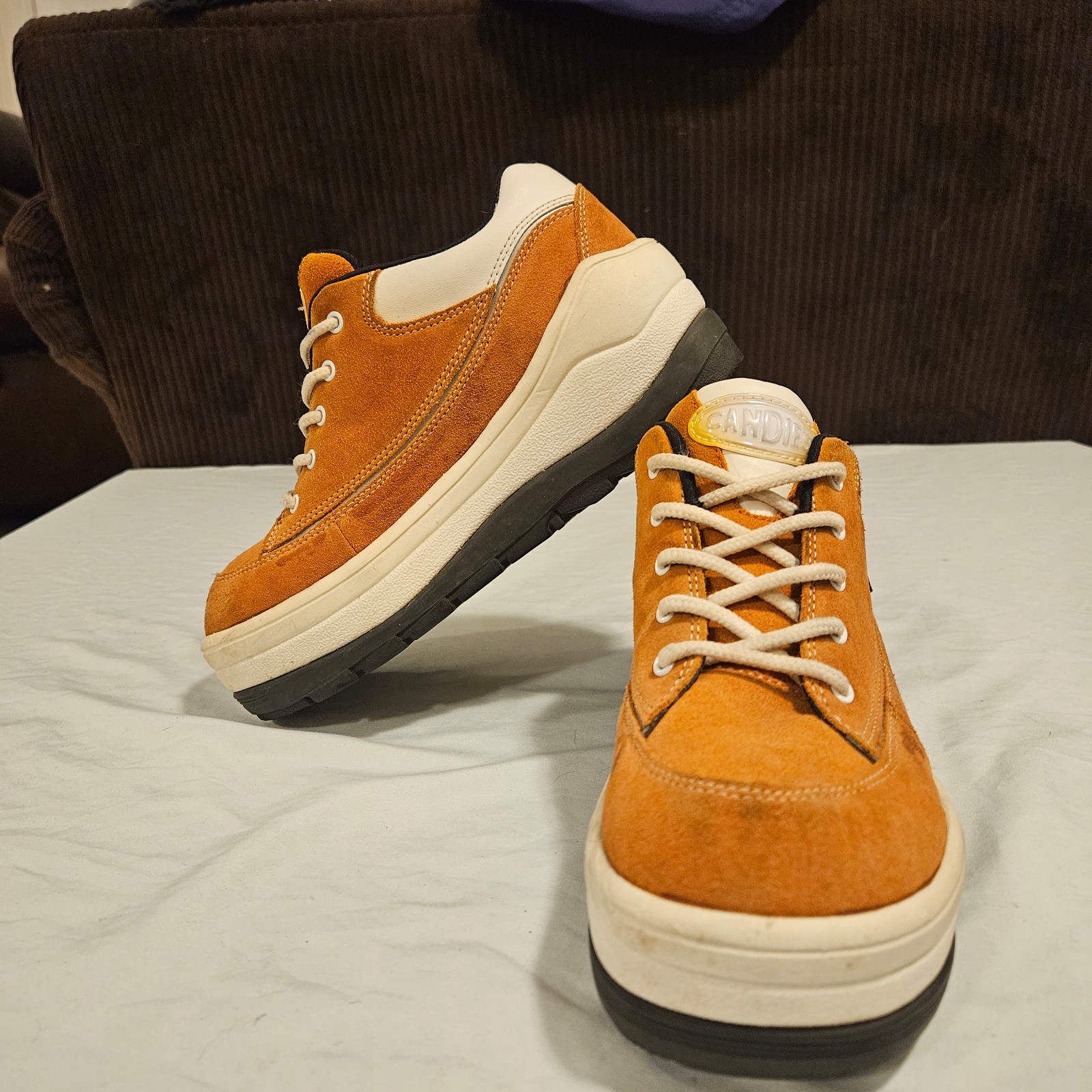 Vintage Candies Platform Suede Sneakers Lace Up Chunky 90's Womens 8.5