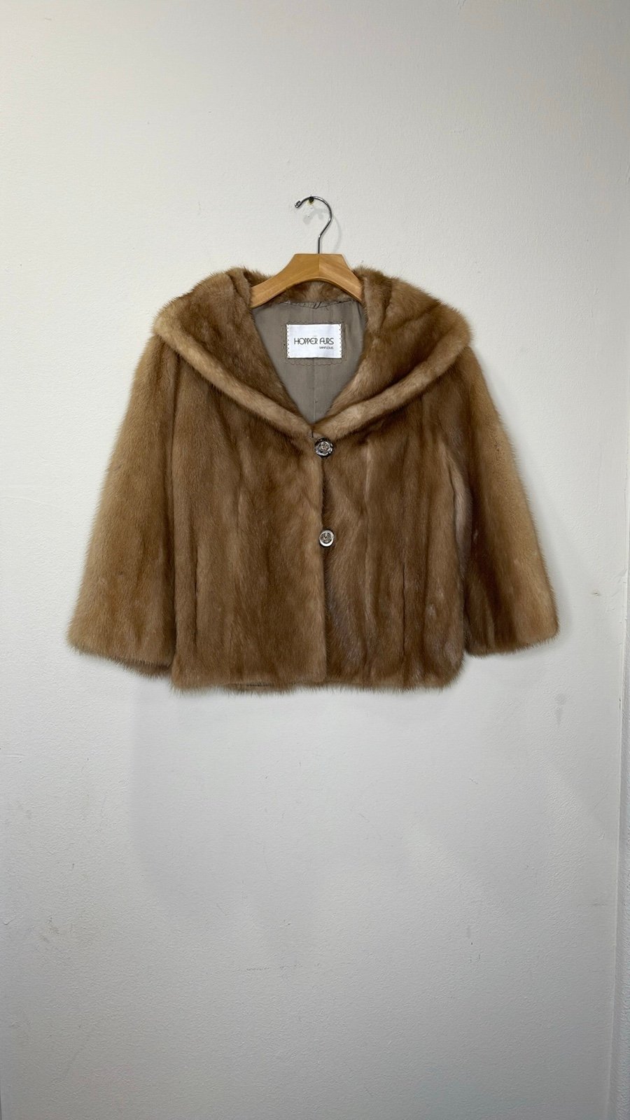 Hopper Furs Saint Louis Brown Fur Coat Large