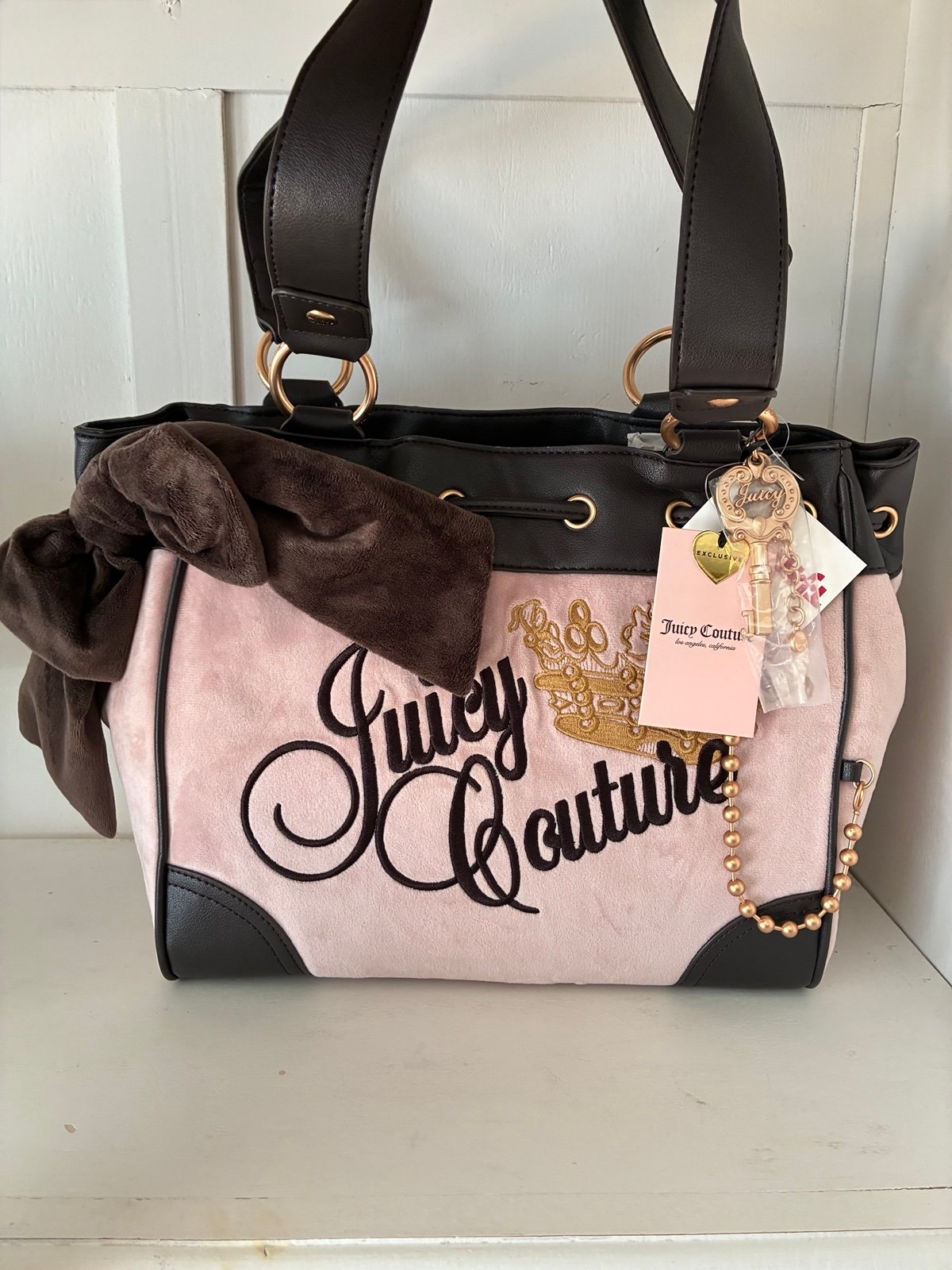 Juicy Couture The Key to Juicy Dusty Pink Blush Daydreamer Tote NEW