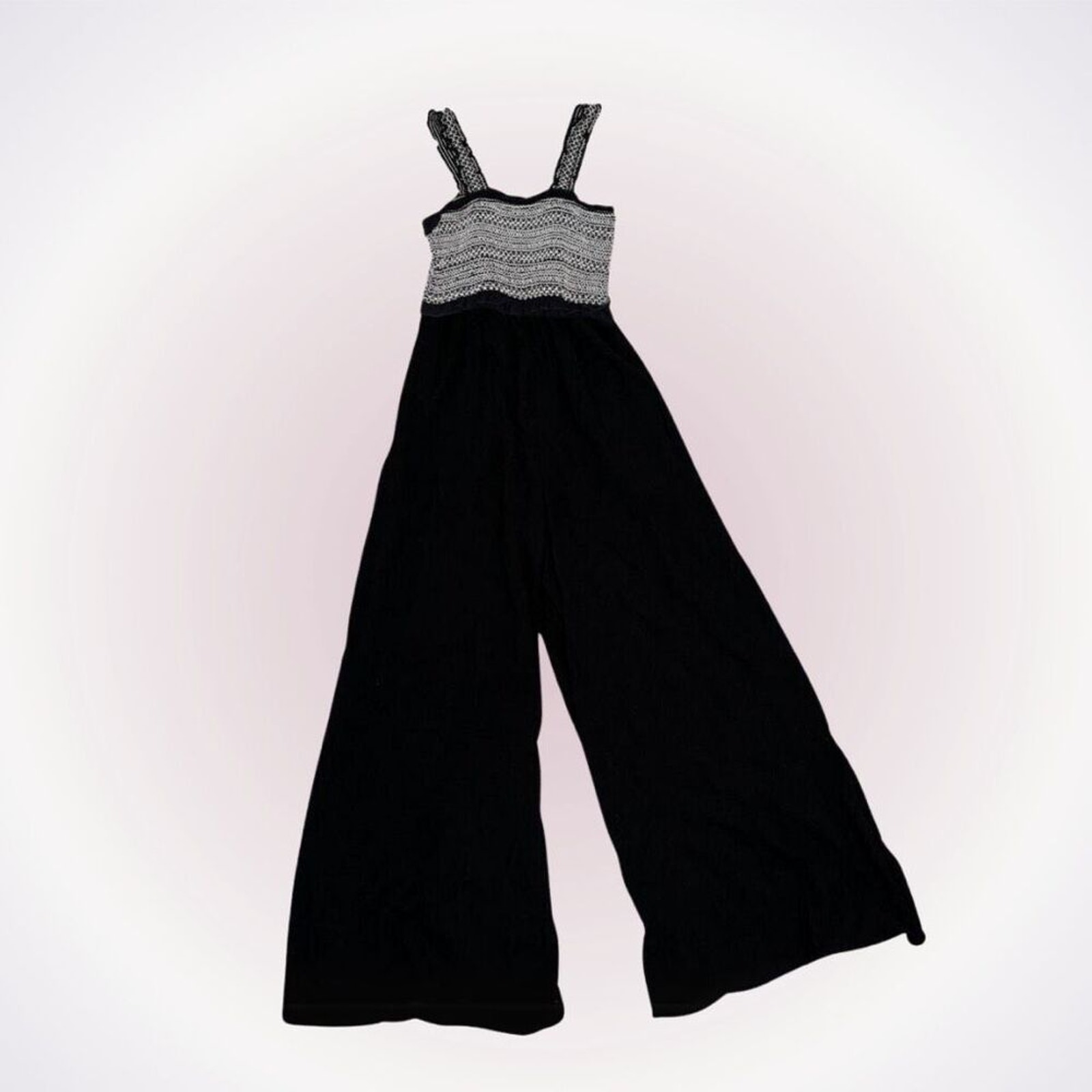 Miami Black Jumpsuit with Elastic Top | Sz S