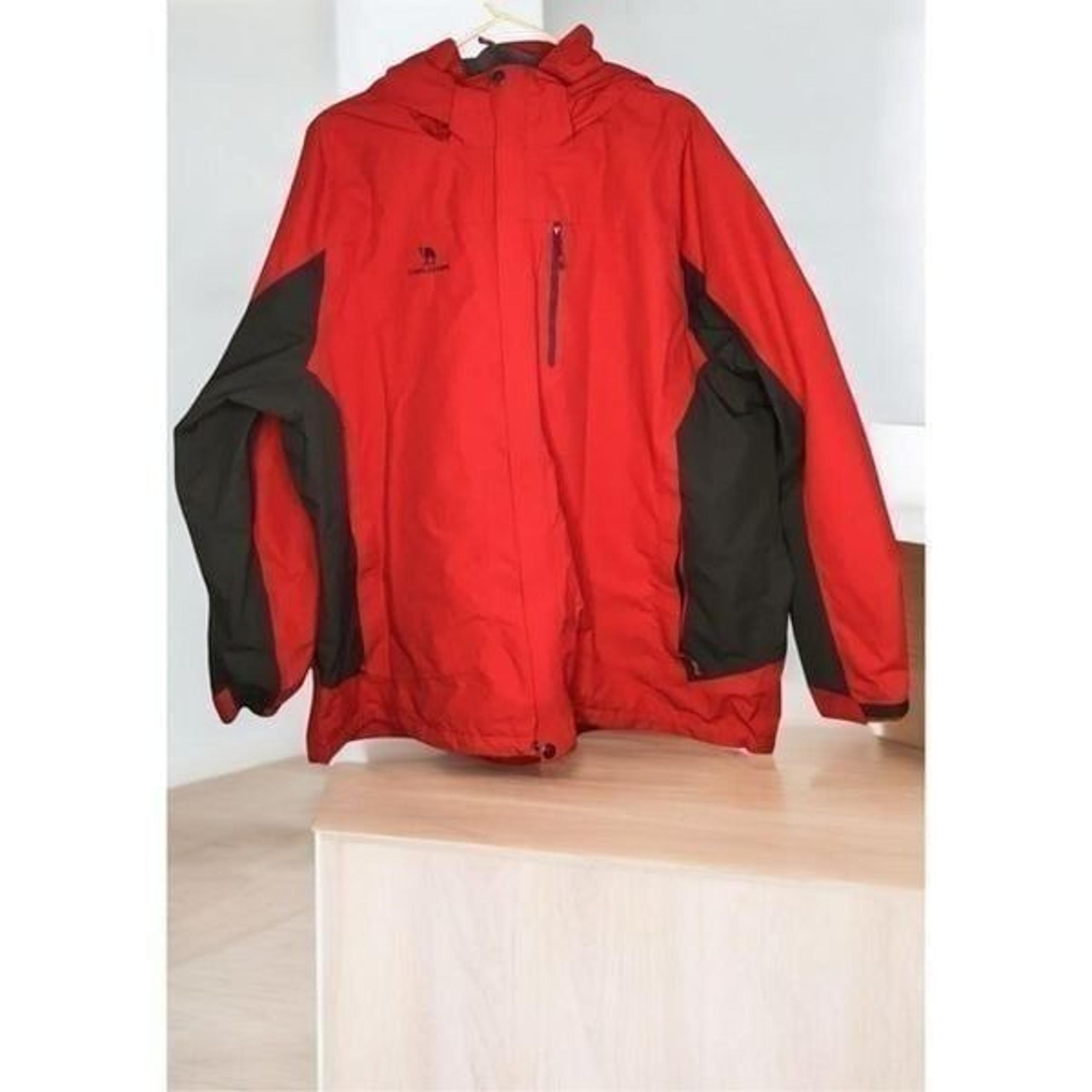 CAMEL Crown Mens 3XL XXXL Jacket Red Gray Full Zip Windbreaker Colorblock Shell