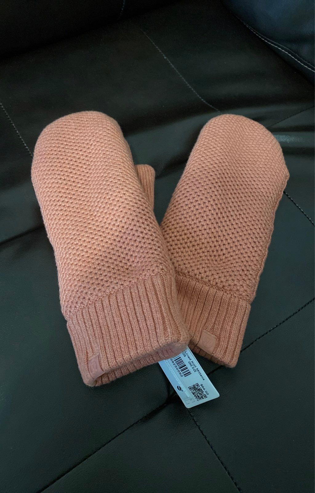 lululemen fleece lined knit mittens