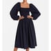 COS Off The Shoulder Smocked Midi Dress, Black, 14 (US)