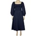 COS Off The Shoulder Smocked Midi Dress, Black, 14 (US)