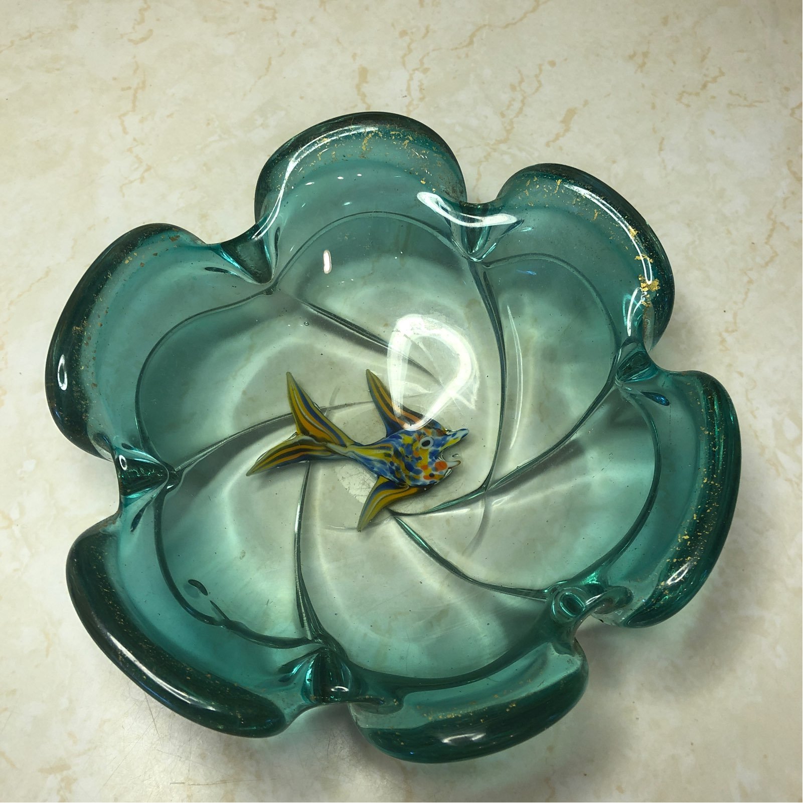 Fish dish Blue/clear