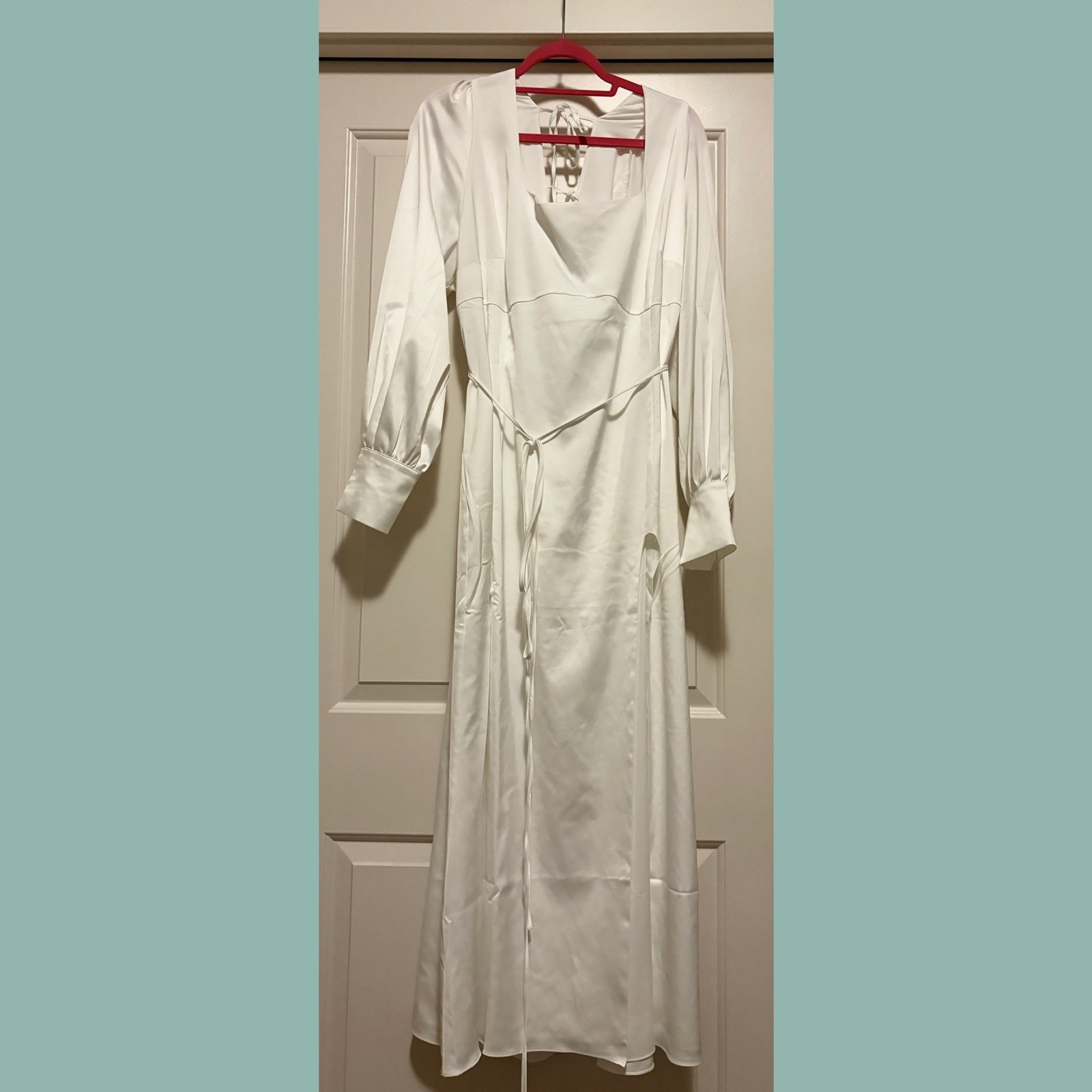 Caroline Crawford x The Drop Open Back Long Sleeved Maxi Dress with Slit