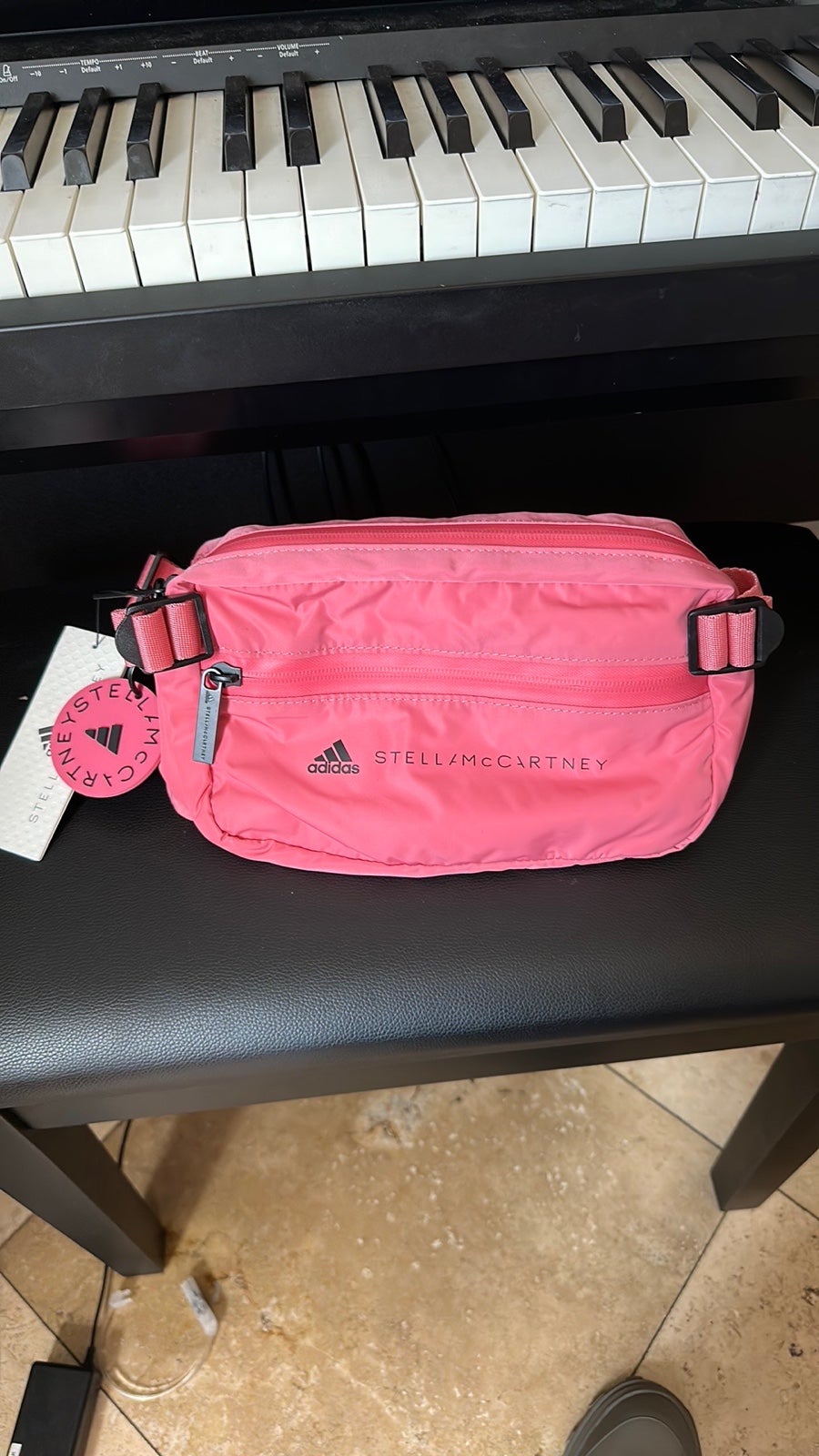 Adidas fanny pack pink sales