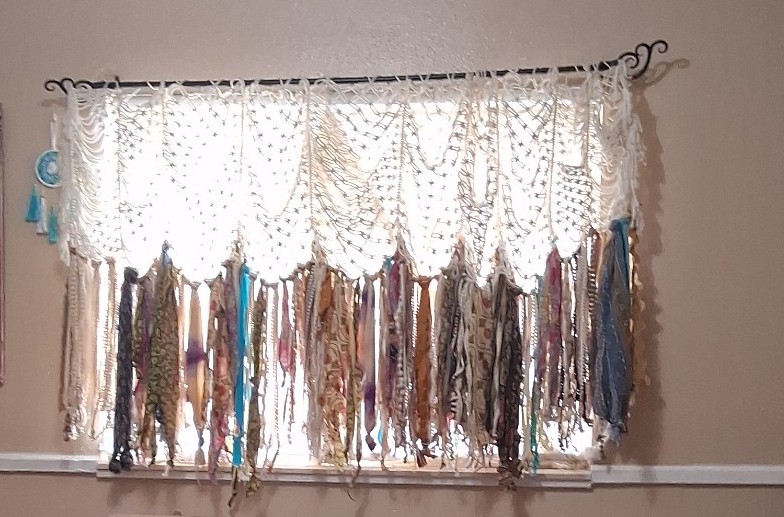 Handmade books curtain
