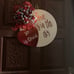 Valentines Day door wood round sign