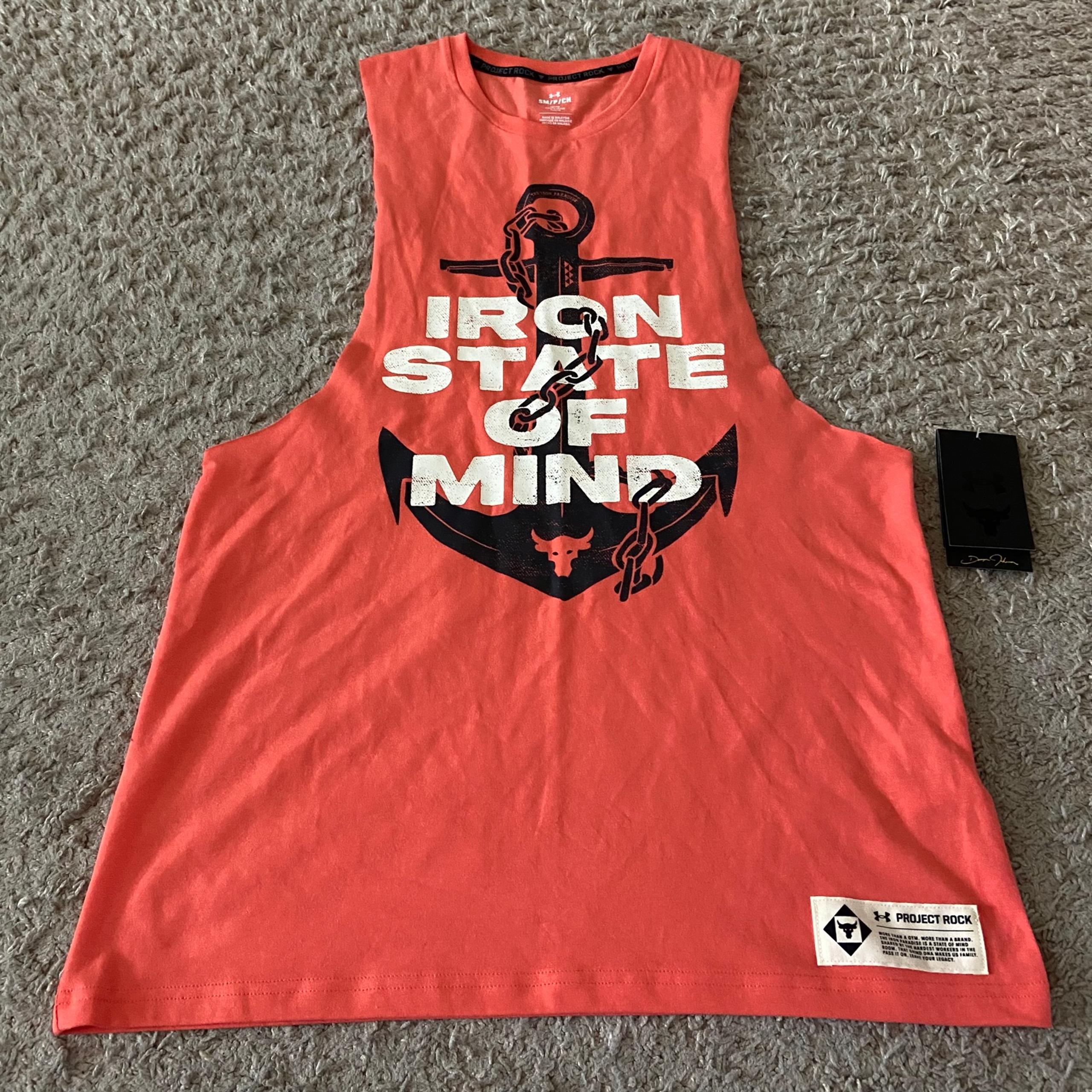 Men’s Under Armour Project Rock Iron State of Mind Muscle Tank Top Shirt