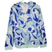 New Hill House womens Allie blue zip up kaleidoscope print hoodie size large