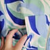 New Hill House womens Allie blue zip up kaleidoscope print hoodie size large