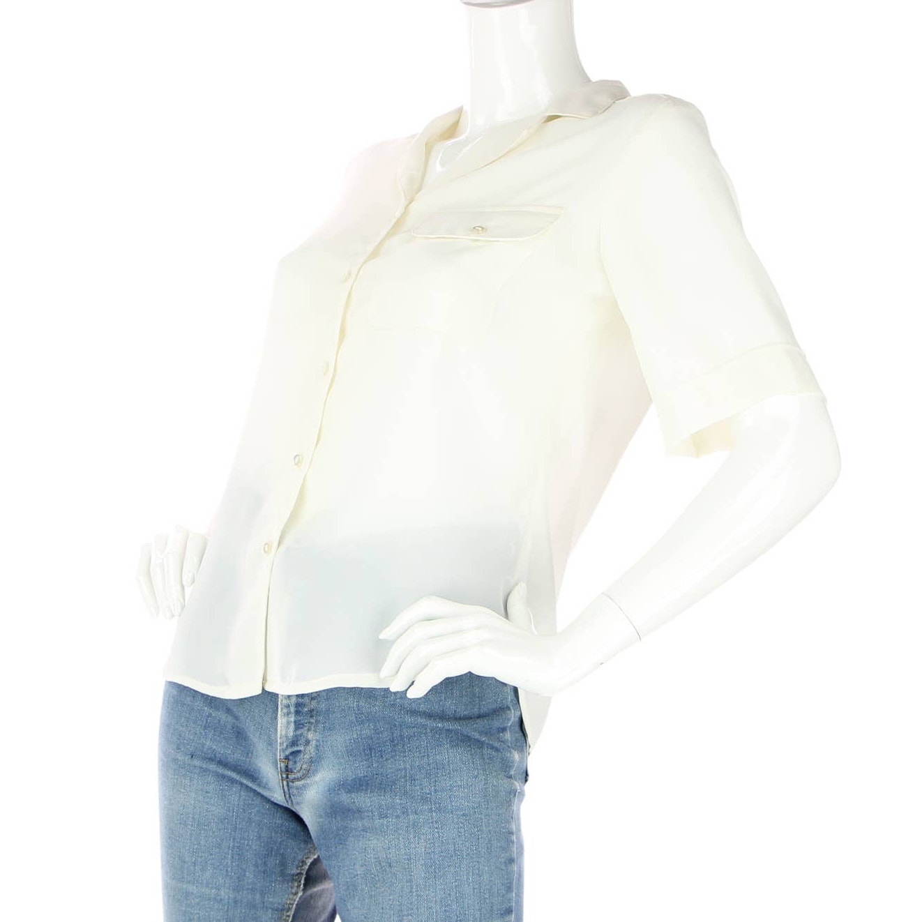 80s 70s Vintage Succini Secretary Career White Top Blouse
