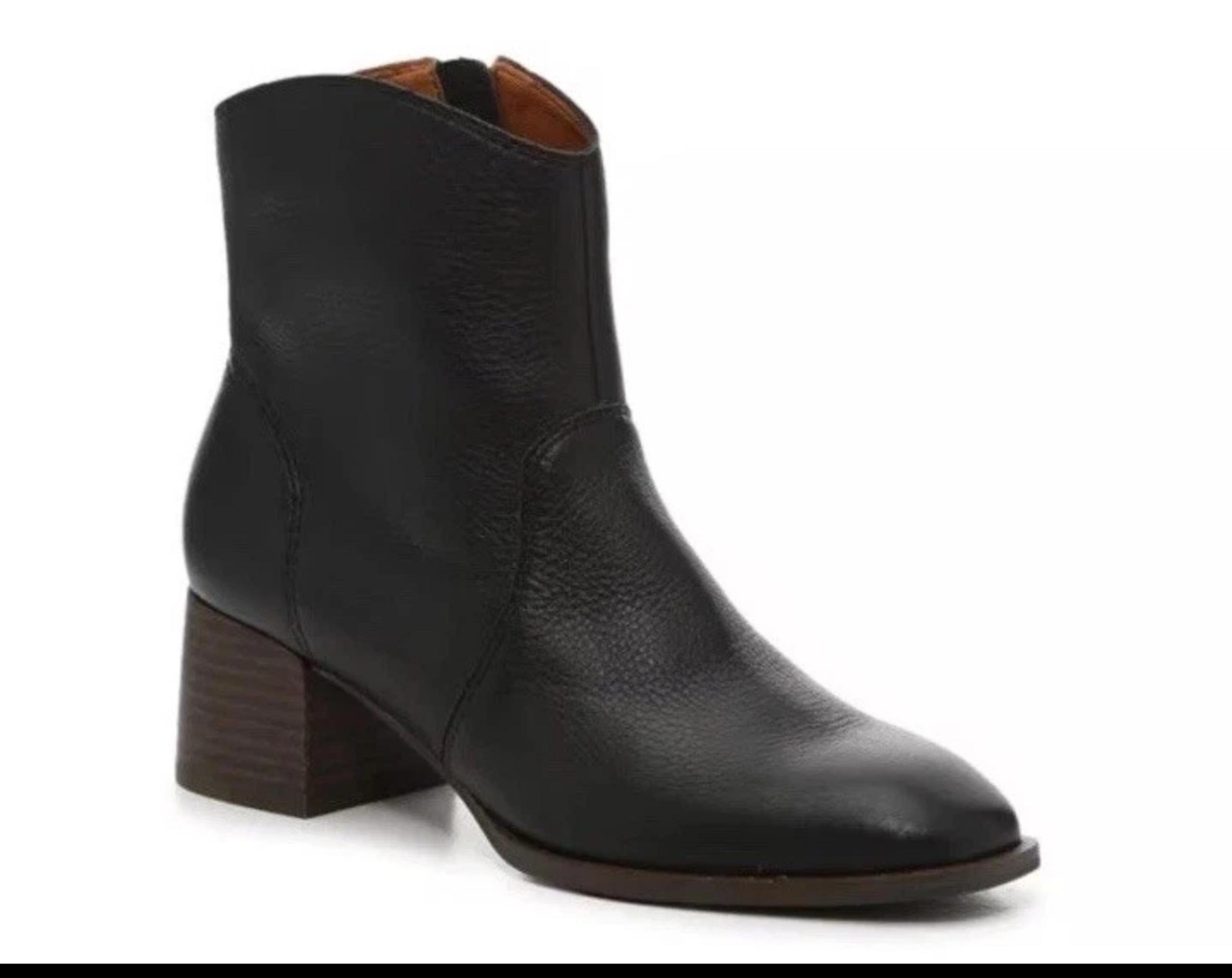 Lucky Brand LAIDEM Bootie Heeled Boots Black   Western Women’s 8.5 M Leather