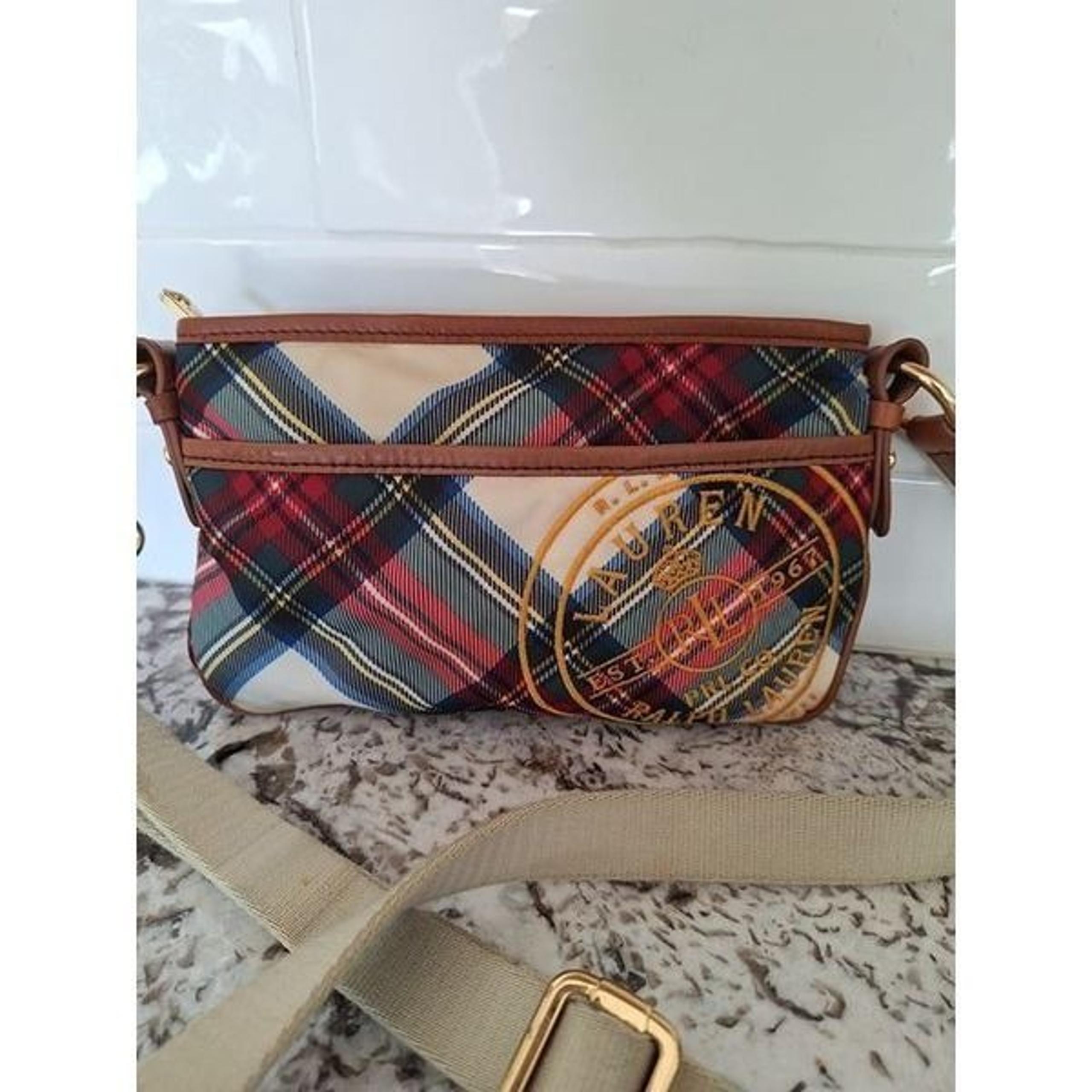 Lauren Ralph Lauren Stewart Plaid Crossbody Bag Purse