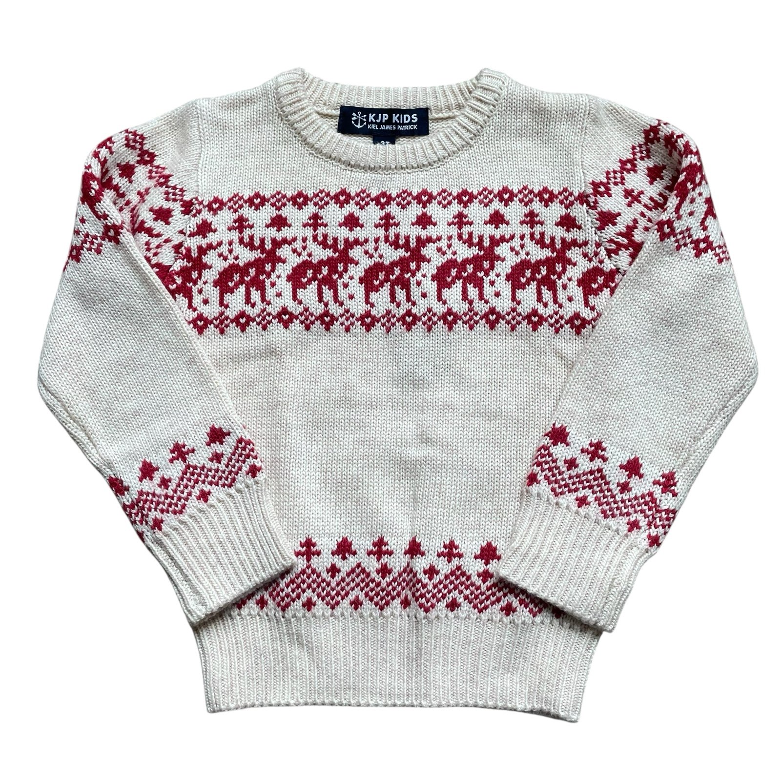 Kiel James Patrick The McCallister Kids Sweater Size 3T Christmas Moose Knit