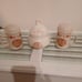 Sangostone salt & pepper shakers & sugar bowl